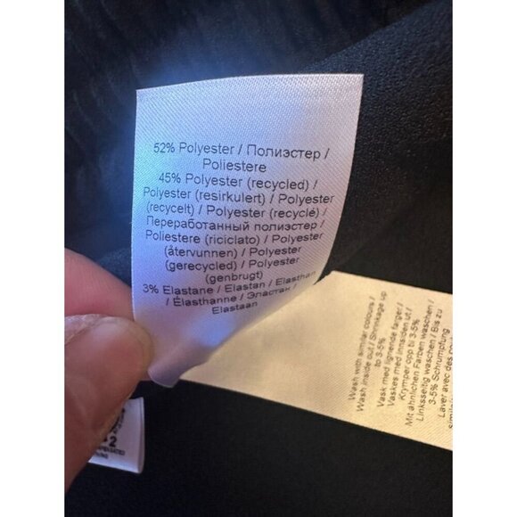 Ganni Black Wide Leg Elastic Wasit Black Pants Polyester Crepe Size 38 (US 6) - Picture 4 of 8